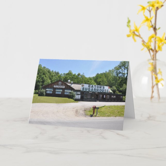 Eatons sockerhus - Viktat gratulationskort Kort (Gul blomma)