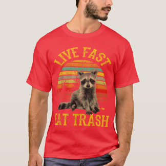 eatrash Rolig Tvättbjörn Camping Vintage vänner T Shirt