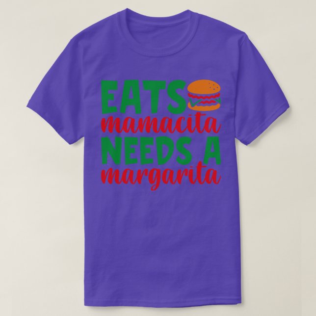 Eats hamburger mamacita behöver en margarita cinco t shirt (Design framsida)