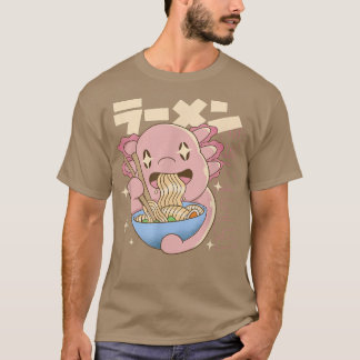 EATSALOTL RAMEN Japanska Axolotl Eating Noodles Ja T Shirt