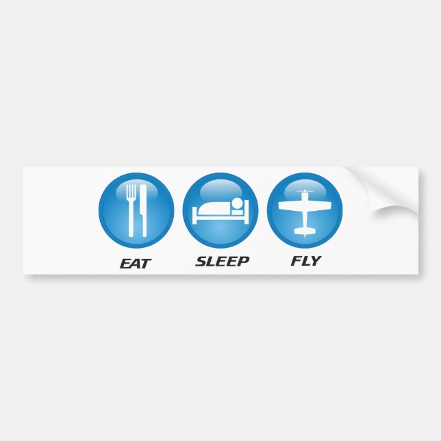 eatsleepfly bildekal (Framsidan)