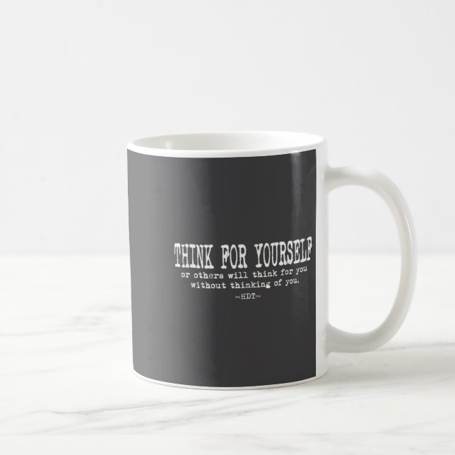 Eau Citat Motivation Inspirerande - Tänk För Dig Kaffemugg (Höger)