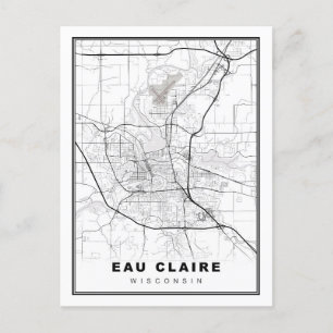 Eau Claire Karta Vykort