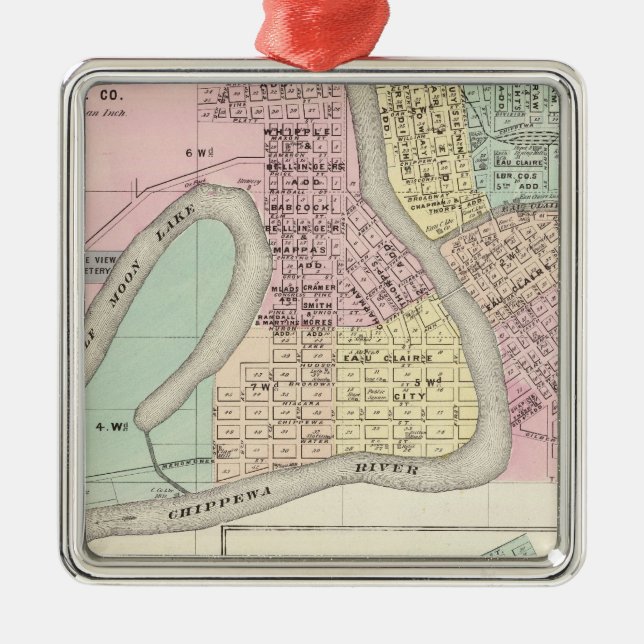 Eau Claire och Medford Julgransprydnad Metall (Framsidan)