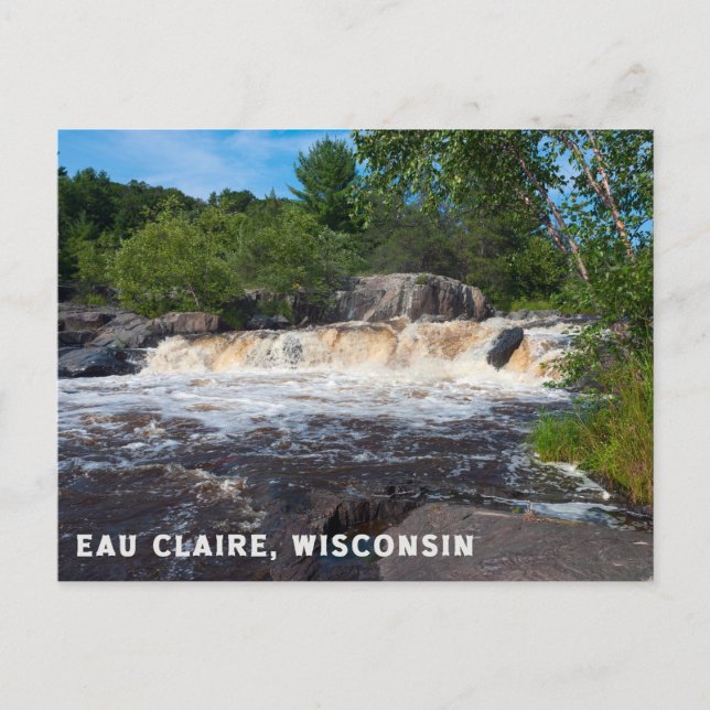 Eau Claire, vykort för Wisconsin (Framsida)
