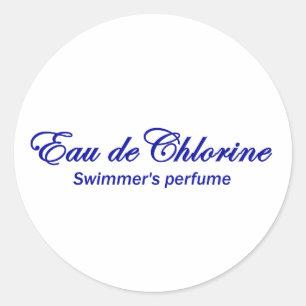 Eau de Chlorine Runt Klistermärke