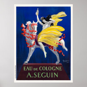 Eau de Cologne A. Seguin Art Deco Vintage affisch