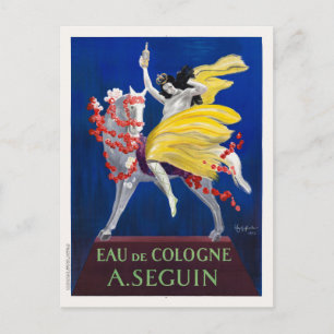 Eau de Cologne A. Seguin Art Deco Vintage affisch Vykort
