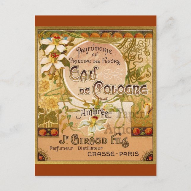 Eau De Cologne Ambree Vykort (Framsida)