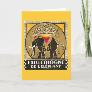 Eau de Cologne de l'elephant hälsningkort Kort