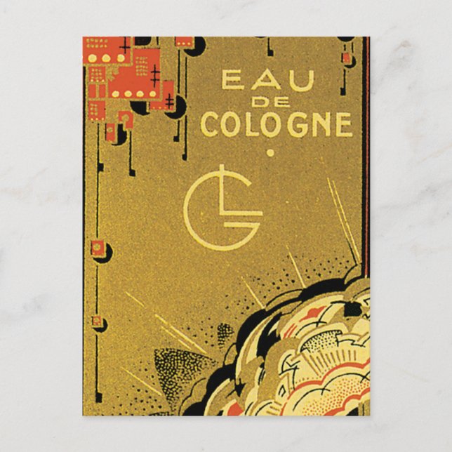 Eau De Cologne Guld Vykort (Framsida)