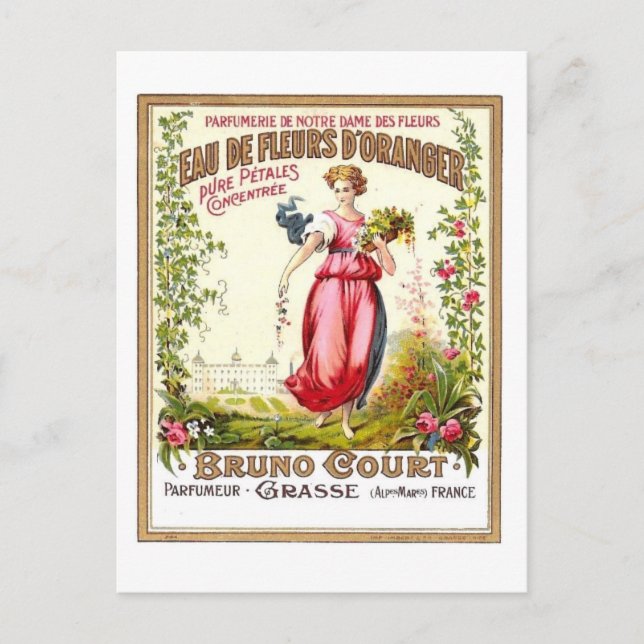 Eau de Fleurs d'Orangers Postcard Vykort (Framsida)