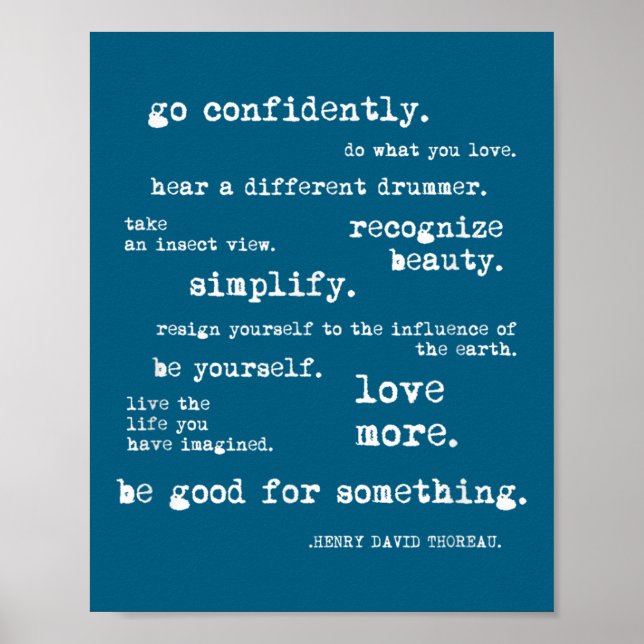 Eau Quote Motivational Insrational - Go Confidentl Poster (Framsidan)
