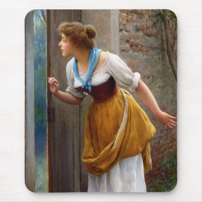 Eavesdropper (av Eugene de Blaas) Musmatta (Framsidan)
