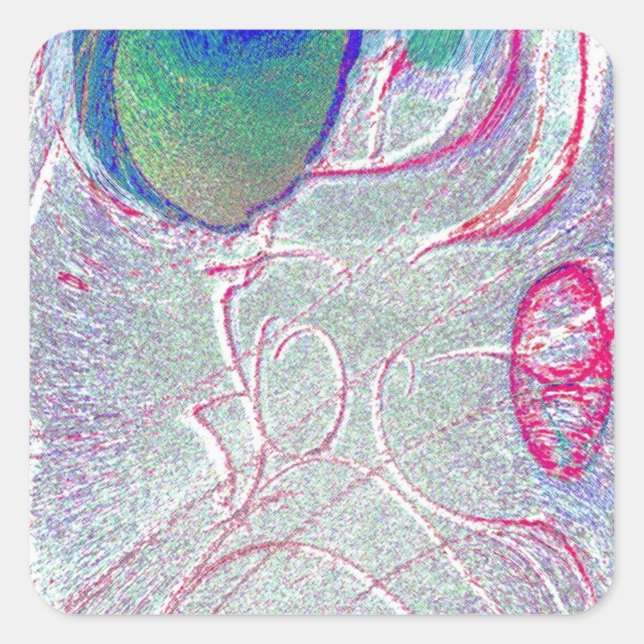 Eazy Ansikte Square Magnet Fyrkantigt Klistermärke (Framsida)