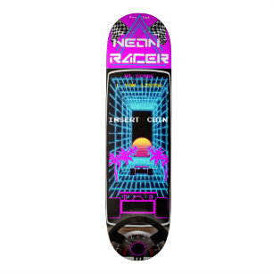 Eazy Toyz Neon Racer skateboarddäck Mini Skateboard Bräda 18,5 Cm