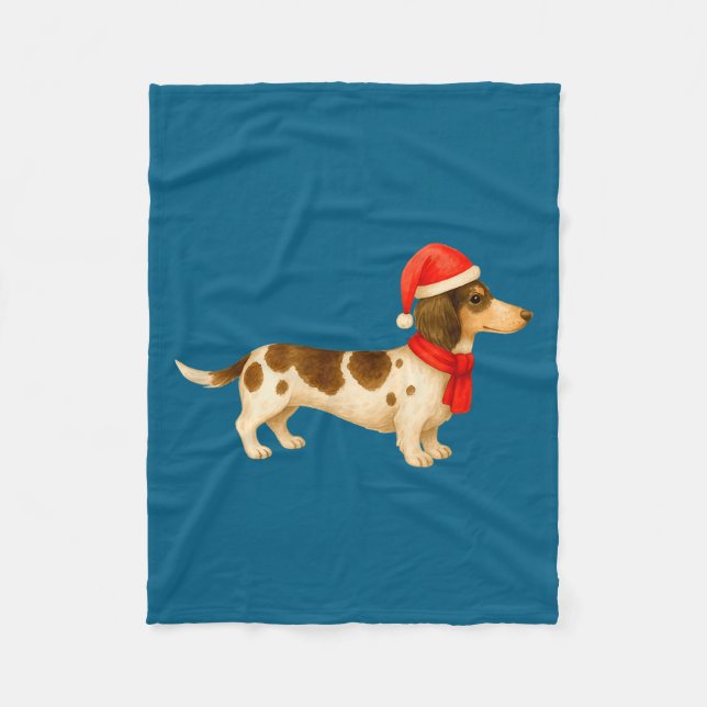 Ebald Christmas Dachshund E Funny Doxie Dog Mom  Fleecefilt (Framsidan)