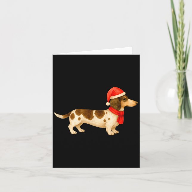 Ebald Christmas Dachshund E Funny Doxie Dog Mom  Kort (Framsida)