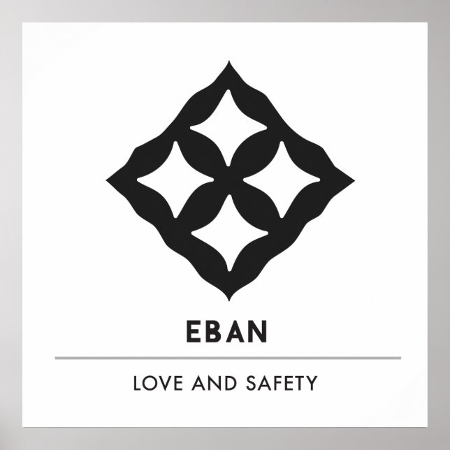 Eban | Adinkra Symbol of Kärlek, Safety, Protectio Poster (Framsidan)