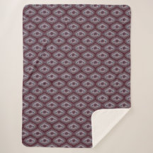 Ebb and Flow Maroon Motif Sherpafilt