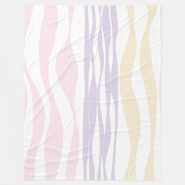 Ebb och flöde - Pastellns Rosa, Gult och Lila Fleecefilt