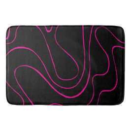 Ebb och Flow 2 - Magenta och svart Badrumsmatta