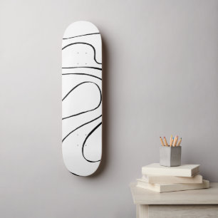 Ebb och Flow 2 - Svartvitt Mini Skateboard Bräda 18,5 Cm