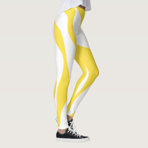 Ebb och Flow 4 i Lemon Gult och White Leggings