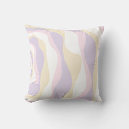 Ebb och Flow 4 - Pastellets Rosa, Gult och Lila Kudde