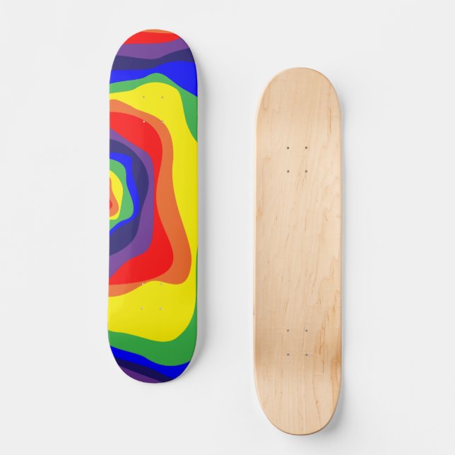 Ebb och Flow 4-regnbåge Mini Skateboard Bräda 18,5 Cm (Framsida)