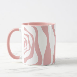 Ebb och Flow 4 - Rosa och vit Mugg