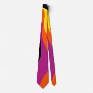 Ebb och Flow 4 - Svart, Rosa, Orange och Gult Slips