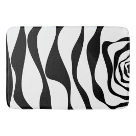 Ebb och Flow 4 - Svartvitt Badrumsmatta