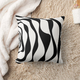 Ebb och Flow 4 - Svartvitt Kudde