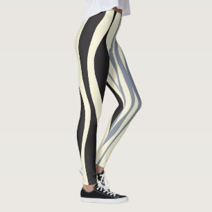Ebb och Flow in Black, Grått and Cream Leggings