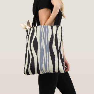 Ebb och Flow in Black, Grått and Cream Tygkasse