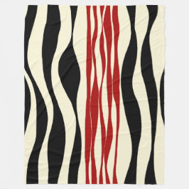 Ebb och Flow - Red & Cream Fleecefilt