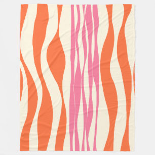 Ebb och Flow - Rosa, Orange och Cream Fleecefilt