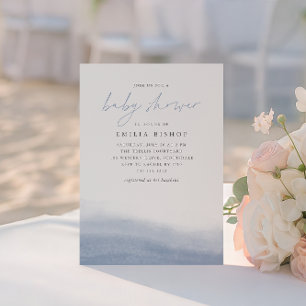 Ebb Tide Coastal Watercolor Baby Shower Inbjudningar