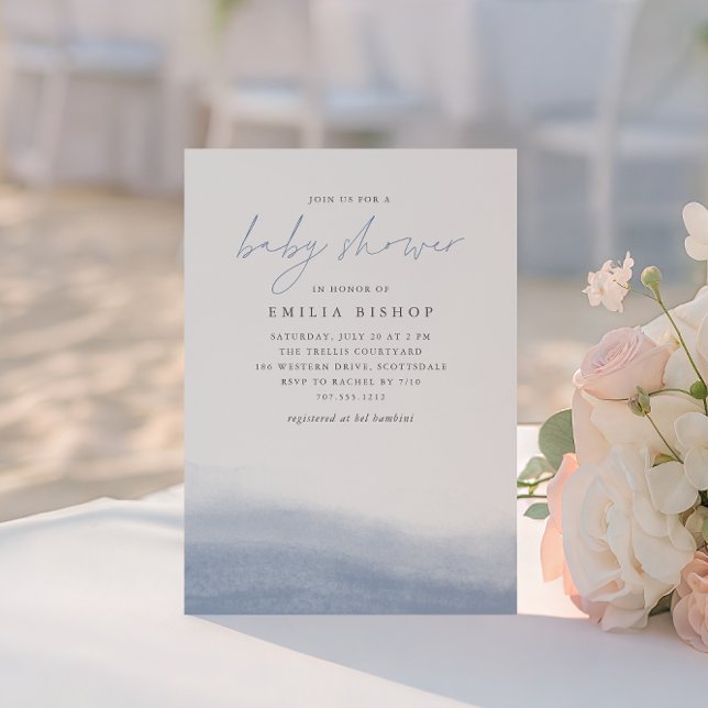 Ebb Tide Coastal Watercolor Baby Shower Inbjudningar (Skapare uppladdad)