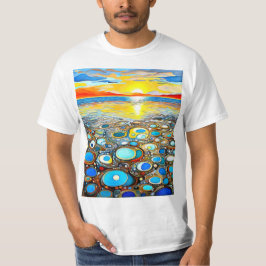 Ebbvåg vid solnedgång t shirt