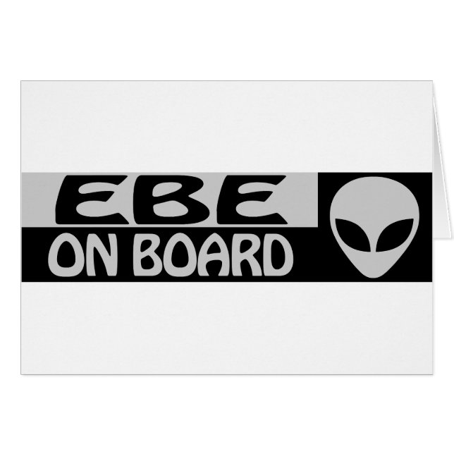 EBE PÅ OMBORD-KORT HÄLSNINGSKORT (Framsidan Horizontal)