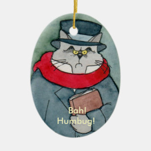 EbeMeowzer Scrooge från en julsång Julgransprydnad Keramik