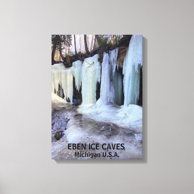 EBEN ICE CAVES MICHIGAN U.SA. CANVASTRYCK (Framsida)