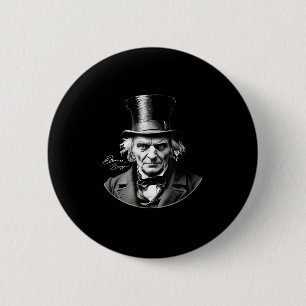Ebeneezer Scrooge Rtrait with Namnteckning Knapp