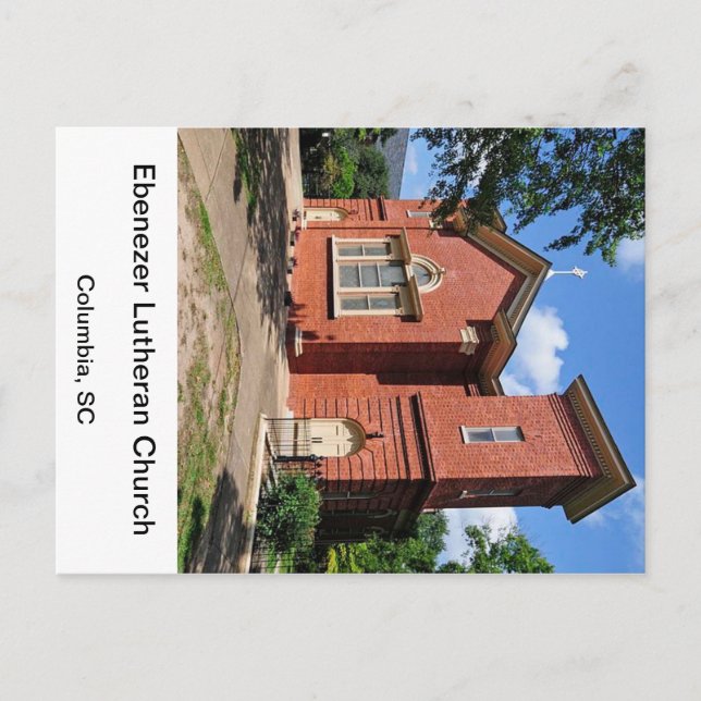 Ebenezer Lutheran Columbia South Carolina Vykort (Framsida)