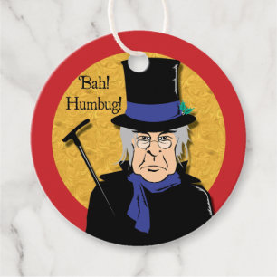 Ebenezer Scrooge Bah! Humbug! Gåvor Etiketter