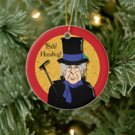 Ebenezer Scrooge Bah! Humbug! Julgransprydnad Keramik