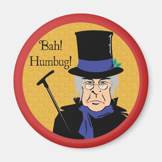 Ebenezer Scrooge Bah! Humbug! Magnet (Framsidan)