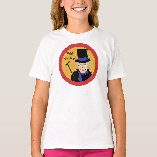 Ebenezer Scrooge Bah! Humbug! T Shirt (Framsida)